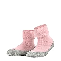 FALKE W HP Womens Cosyshoe Slipper Sock Merino Wool Grey Pink White 1 Pair, 6.5-7.5