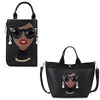 Funky Lady Face Purse Top Handle Satchel Handbags Women Fashion Shpulder Bag Novelty Bag