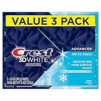 Crest 3D White Arctic Fresh Teeth Whitening Toothpaste, 3.8 oz (Pack of 3)