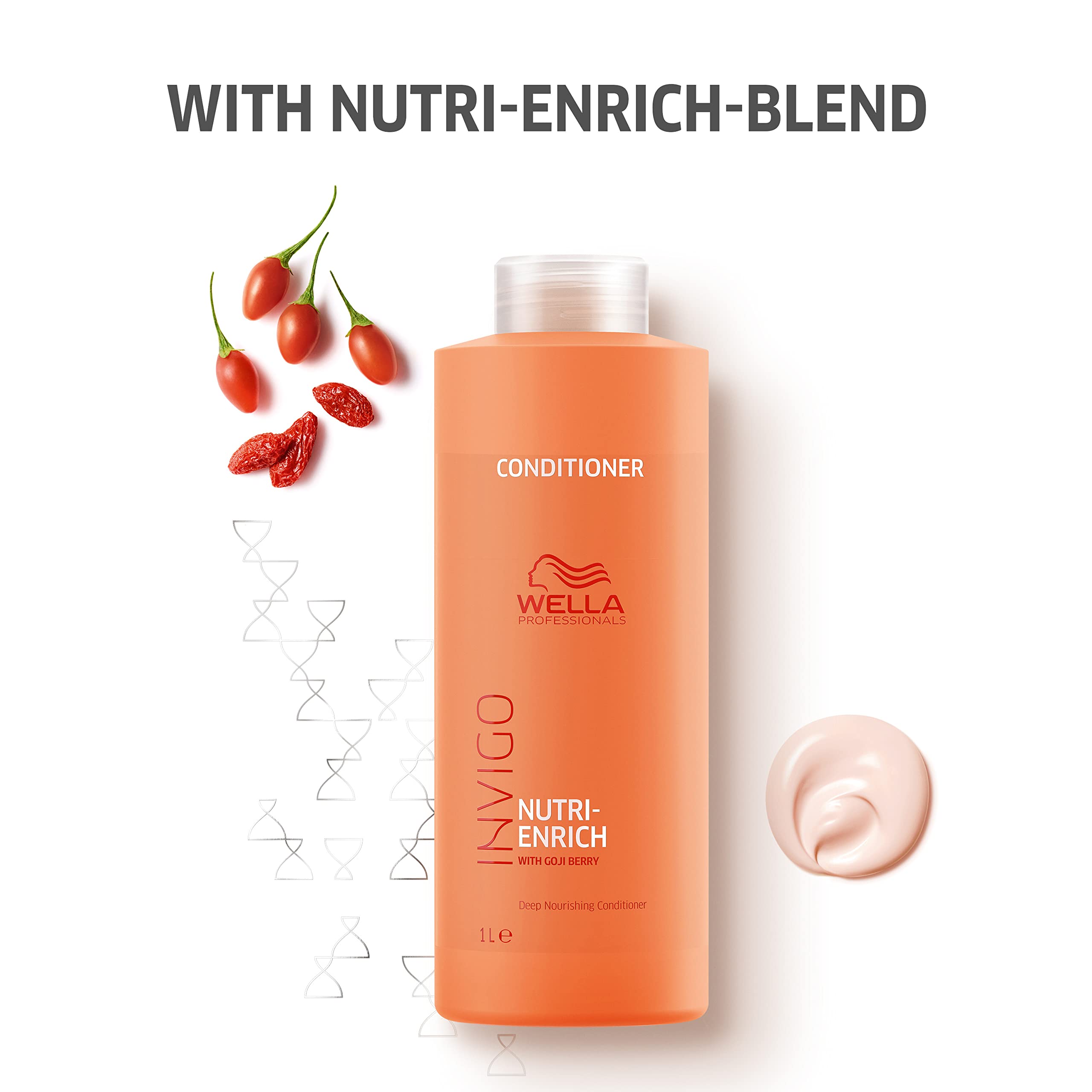 Wella Professionals Invigo Nutri-Enrich Conditioner, Deep Nourishing & Moisturizing Conditioner, For Dry & Damaged Hair, 33.8 Fl oz