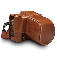MegaGear MG1551 Ever Ready Genuine Leather Camera Case for Fujifilm X-T3 (XF23mm - XF56mm & 18-55mm Lens) - Brown