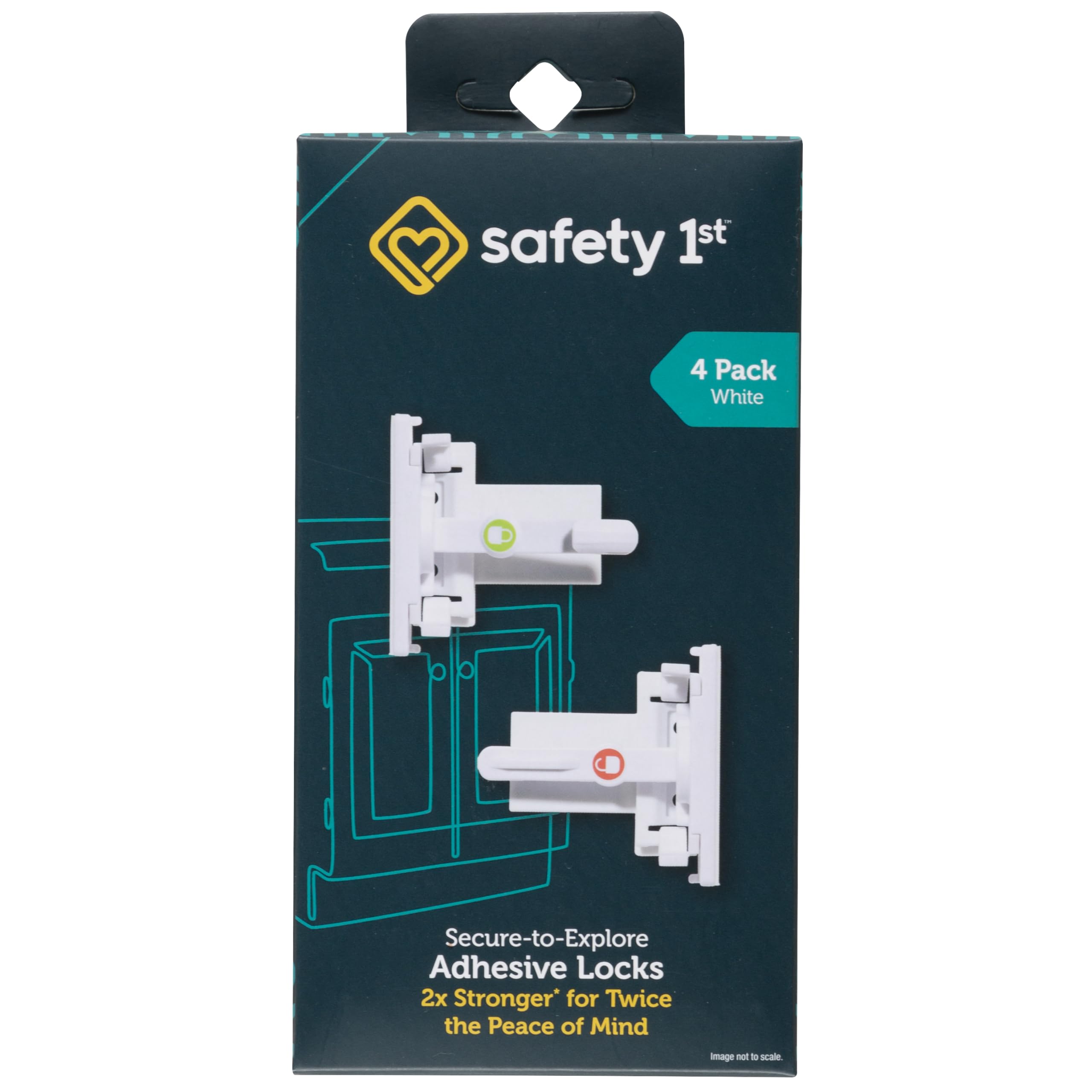Safety 1st¨ Secure-to-Explore Adhesive Locks (4 Locks), White