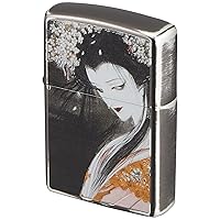 Yoshitaka Amano ZIPPO Lighter Sakura Princess Zippo USED Processing Zippo Silver Black Bush Medium