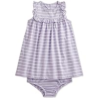 Polo Ralph Lauren Baby Girls Striped Cotton Dress and Bloomer 2 Piece Set