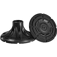 Asterom 3/4 Inch - 2 pcs All Terrain Wide-Base Replacement Rubber Cane Tips - Made in Ukraine