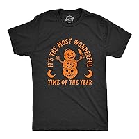 Mens Its The Most Wonderful Time of The Year T Shirt Funny Halloween Creepy Season Lovers Tee for Guys