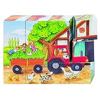 Goki Cube Seasons On The Farm Puzzle (12 Piece)