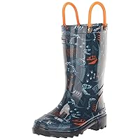 Western Chief Kids Light-Up Waterproof Rain Boot with Pull on Handles