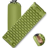Sleeping Pad for Camping, Inflatable Camping Pad Built-in Foot Pump and Pillow, 75