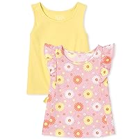 The Children's Place Baby Toddler Girls Tie Front Tank Top 2-Pack