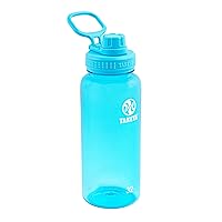 Takeya 32 oz Tritan Plastic Sport Water Bottle with Spout Lid, Premium Quality, BPA Free Food Grade Materials, Breezy Blue