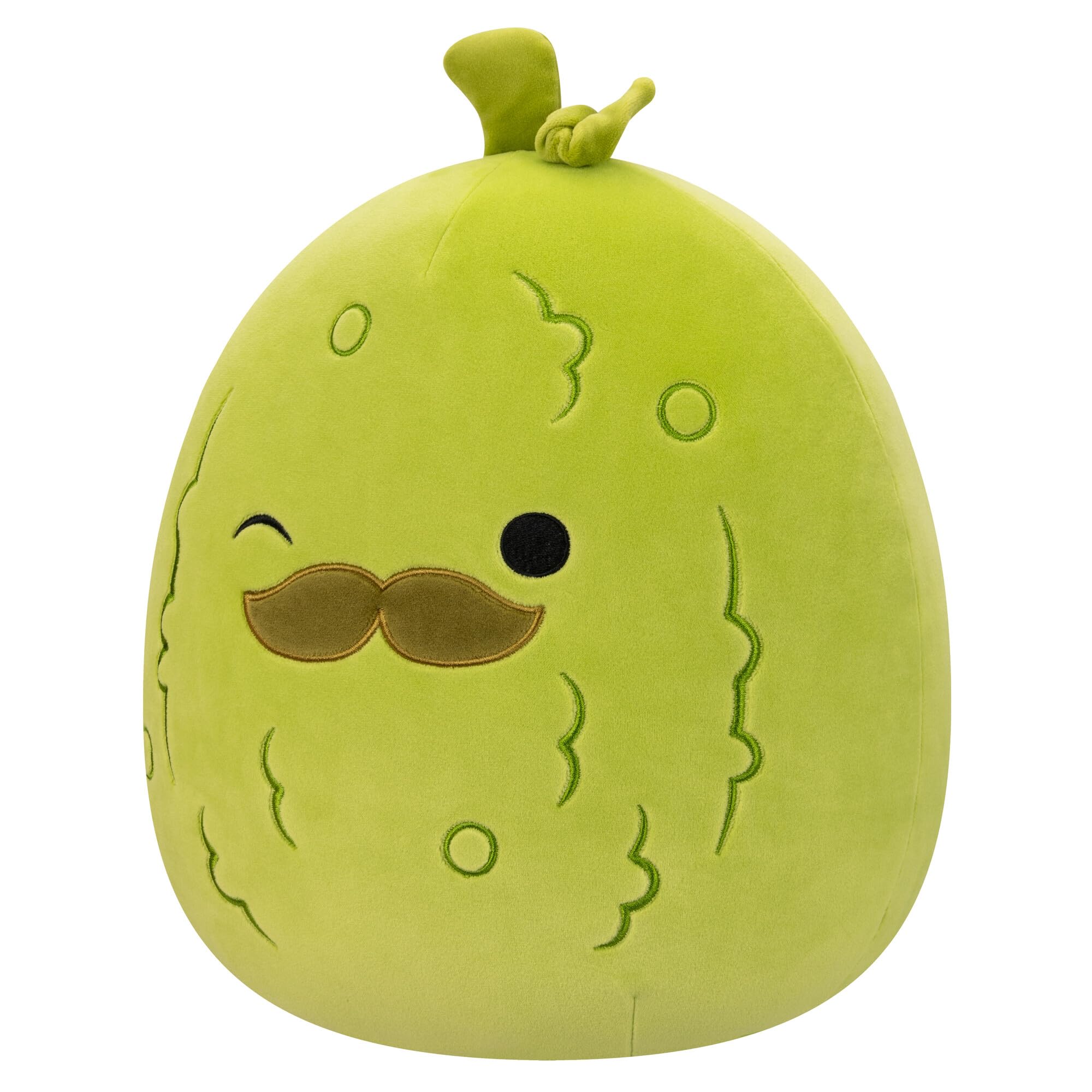 Squishmallows Original 12-Inch Charles Pickle with Mustache - Medium-Sized Ultrasoft Official Jazwares Plush