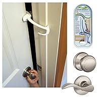 Child Proof Door Lock & Pinch Guard - For Door Knobs & Lever Handles - Easy to Install - No Tools or Tape Required - Baby Safety Door Lock For Kids - Very Portable - Great for Dogs & Cats