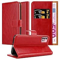 Book Case Compatible with Motorola Moto G10 / G30 in Wine RED - with Magnetic Closure, Stand Function and Card Slot - Wallet Etui Cover Pouch PU Leather Flip