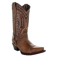 Soto Boots Women's Harness Cowboy Boots, Genuine Leather Cowgirl Boots, Handcrafted Cowboy Boots For Women M50039