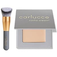 Carlucce Complete Makeup Set: Cache Cream 3-in-1 Palette & Foundation Brush - Achieve Faultless Coverage, Natural Finish, Vegan & Cruelty-Free Beauty Essentials