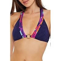 Trina Turk Women's Standard Daintree Halter Bikini Top, Adjustable, Tie Back, Swimwear Separates