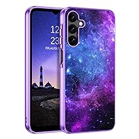 GUAGUA Compatible with Samsung Galaxy A15 4G/5G Case 6.5 Inch Glow in The Dark Noctilucent Luminous Space Nebula Slim Fit Cover Protective Anti Scratch Cases for Samsung A15 5G/4G, Blue Nebula