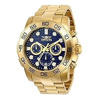 Invicta Men's Pro Diver Quartz Watch with Stainless-Steel Strap, Gold, 24.9 (Model: 22227/22228)