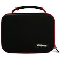 Vangoddy Harlin Red Black Hard Shell Carrying Case for Acer ChromeBox CXI Desktop Chrome OS Mini