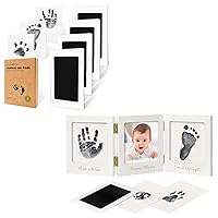 KeaBabies 4-Pack Inkless Hand and Baby Hand & Baby Handprint and Footprint Kit for Newborn Boys & Girls - 4-Pack Ink Pad for Baby Hand and Footprints - Inkless Hand and Footprint Maker - Paw Print Kit
