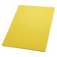Winco Cutting Board, 12 by 18 by 1/2-Inch, Yellow