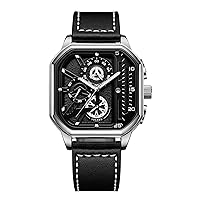Wrist Watch for Men, Retro Design Analog Quartz Men's Watch, Gent's Watch with Leather Strap