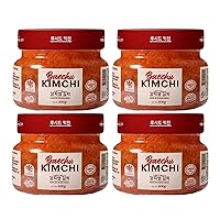 Kimchi 김치 Korean Fresh Spicy 맛김치 Air Sjhipping from Korea local 1.6 kg (Pack of 4), Korean Authentic Fermented Pickled Cabbaged Kimchi, Perfect with Ramen(Mat Kimchi)