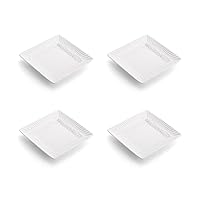 Mikasa Italian Countryside Square Dipping Plates, Set of 4 White