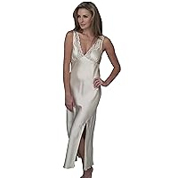 Women's Silk Gown, Lace Trim, Gathered Bust Seam, Perfect Indulgence, Lingerie, Beautiful Gift Packaging