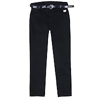 Girl's Velvet Pants With Belt, Sizes 6-14