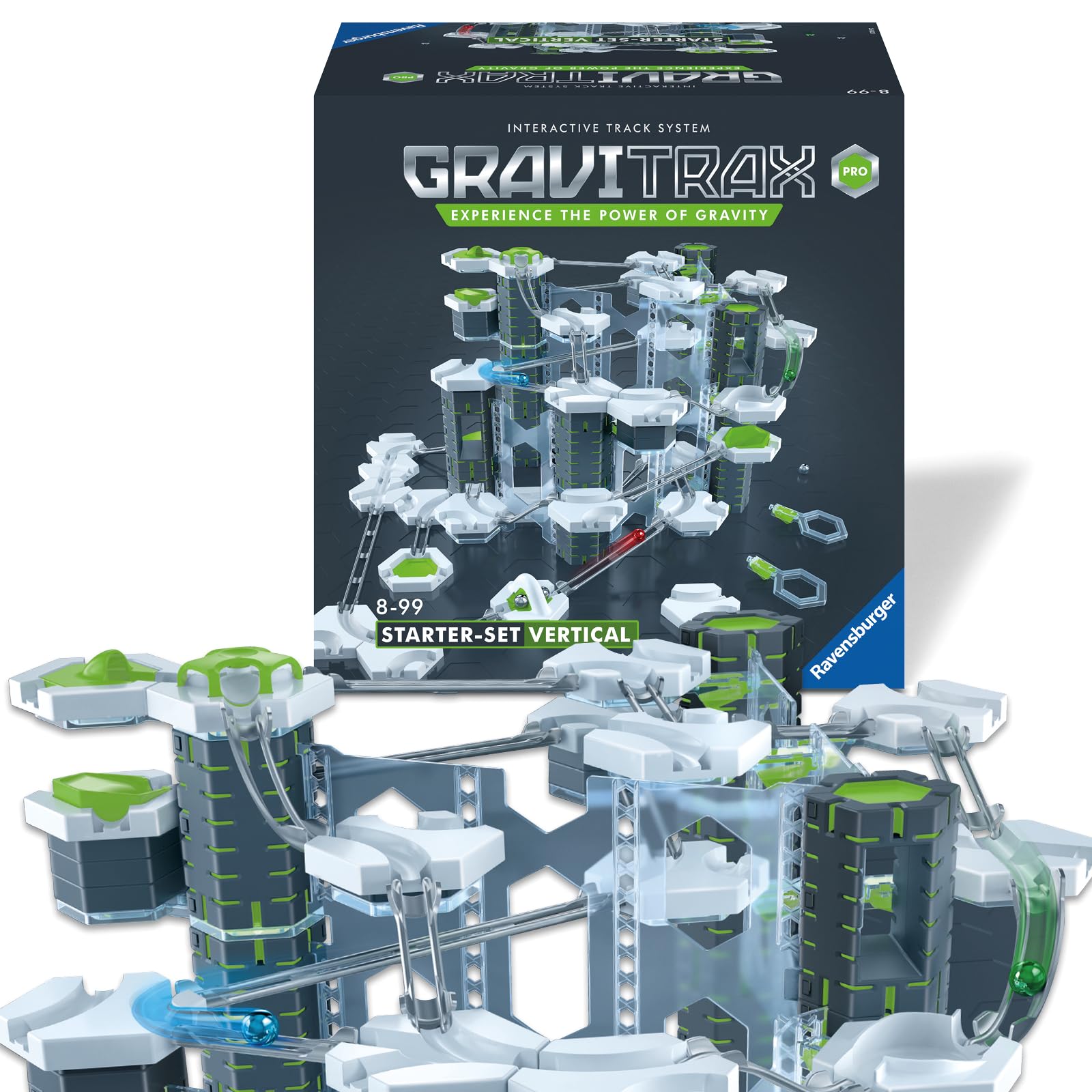 Ravensburger GraviTrax PRO Vertical Starter Set - Marble Run and STEM Toy for Boys and Girls Age 8 and Up - 2019 Toy of the Year Finalist GraviTrax , Gray