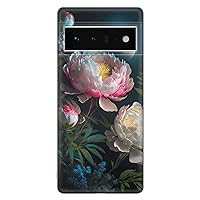 laumele Peonies Phone Case Compatible with Oppo Find X6 Clear Flexible Silicone Botanical illustrati Shockproof Cover