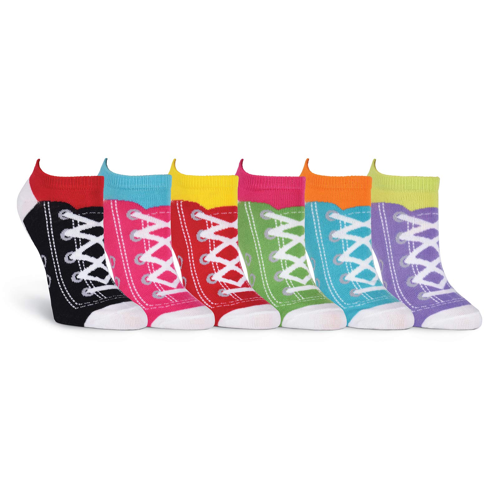 K. Bell Socks womens 6 Pair Pack Fun Pop Culture Funny Novelty Low Cut No Show Socks