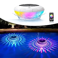 Solar Floating Pool Lights APP Control, 6.5“ RGB Color Changing Pool Lights That Float with Dynamic Lighting Effects, IP68 Waterproof Float or Hang Swimming Pool Lights for Garden, Party - 1PCS