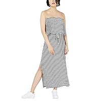 Womens Off Shoulder Maxi Strapless Tiered Dress