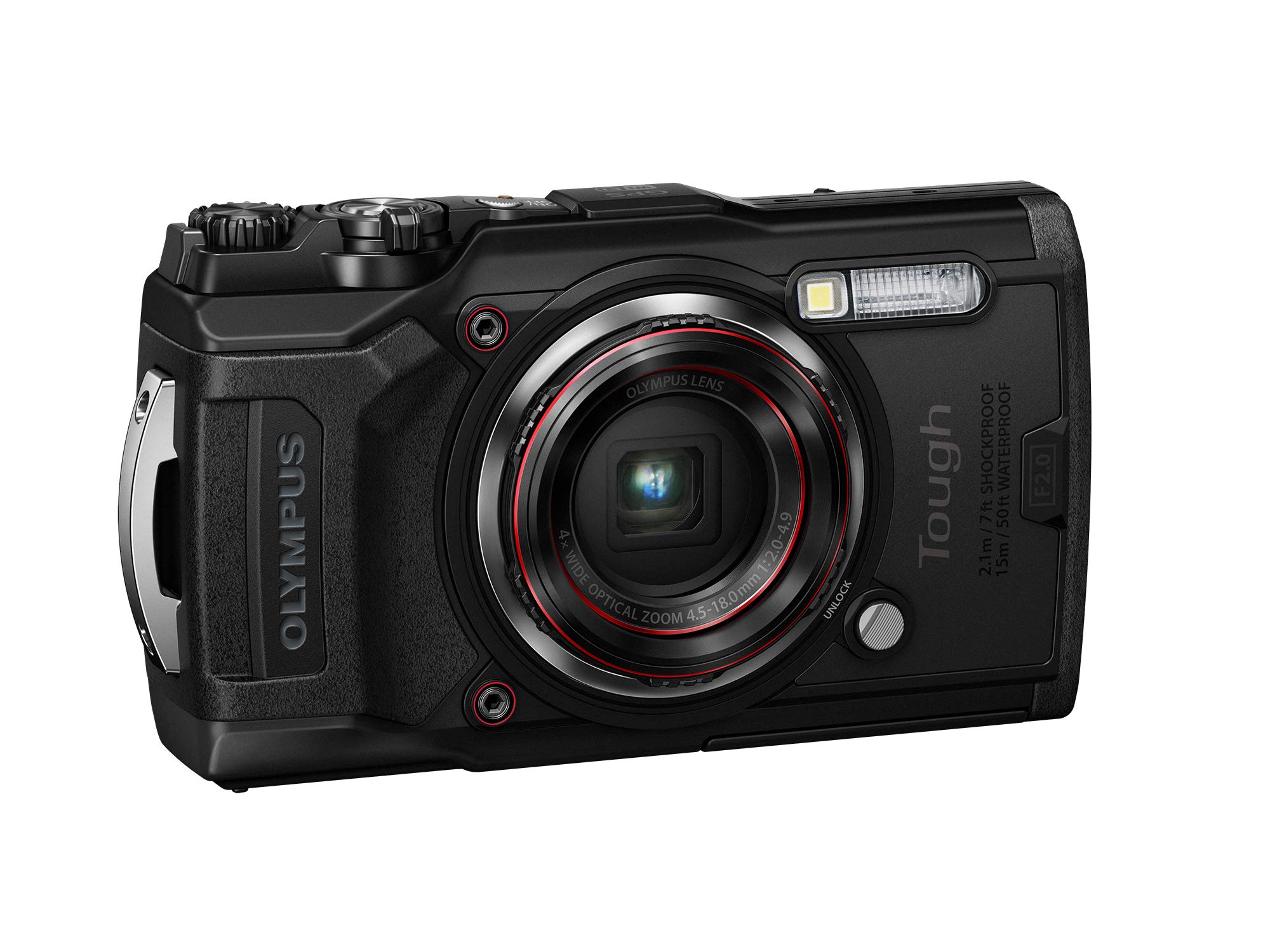 OM System Olympus TG-6 Black Underwater camera, Waterproof, Freeze proof, High Resolution Bright, 4K Video 44x Macro shooting