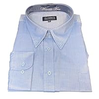 Regular and Big and Tall Casual Herringbone Woven Cotton Rich Casual and Dress Shirt to 6X Tall and 8X Big