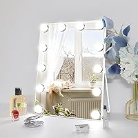 Hollywood Lightweight Vanity Mirror with Lights, Compact 10