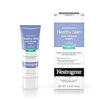 Healthy Skin Anti-Wrinkle Retinol & Vitamin E Daily Moisturizer with SPF 15 Sunscreen, Oil-Free Face & Neck Cream with Retinol, Vitamin E, Vitamin A & Vitamin B5, 1.4 oz