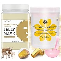 Jelly Mask for Facials Professional - Upgrade 24K Gold & Sheep Placenta Peel Off Face Masks Skincare for Anti-Aging, Hydrating Hydrojelly Facial Mask for Spa Day(17.6oz/Jar)