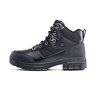 Shoes for Crews Voyager II, Men's, Women's, Unisex Soft Toe and Steel Toe Work Boots, Slip Resistant, Water Resistant, Black