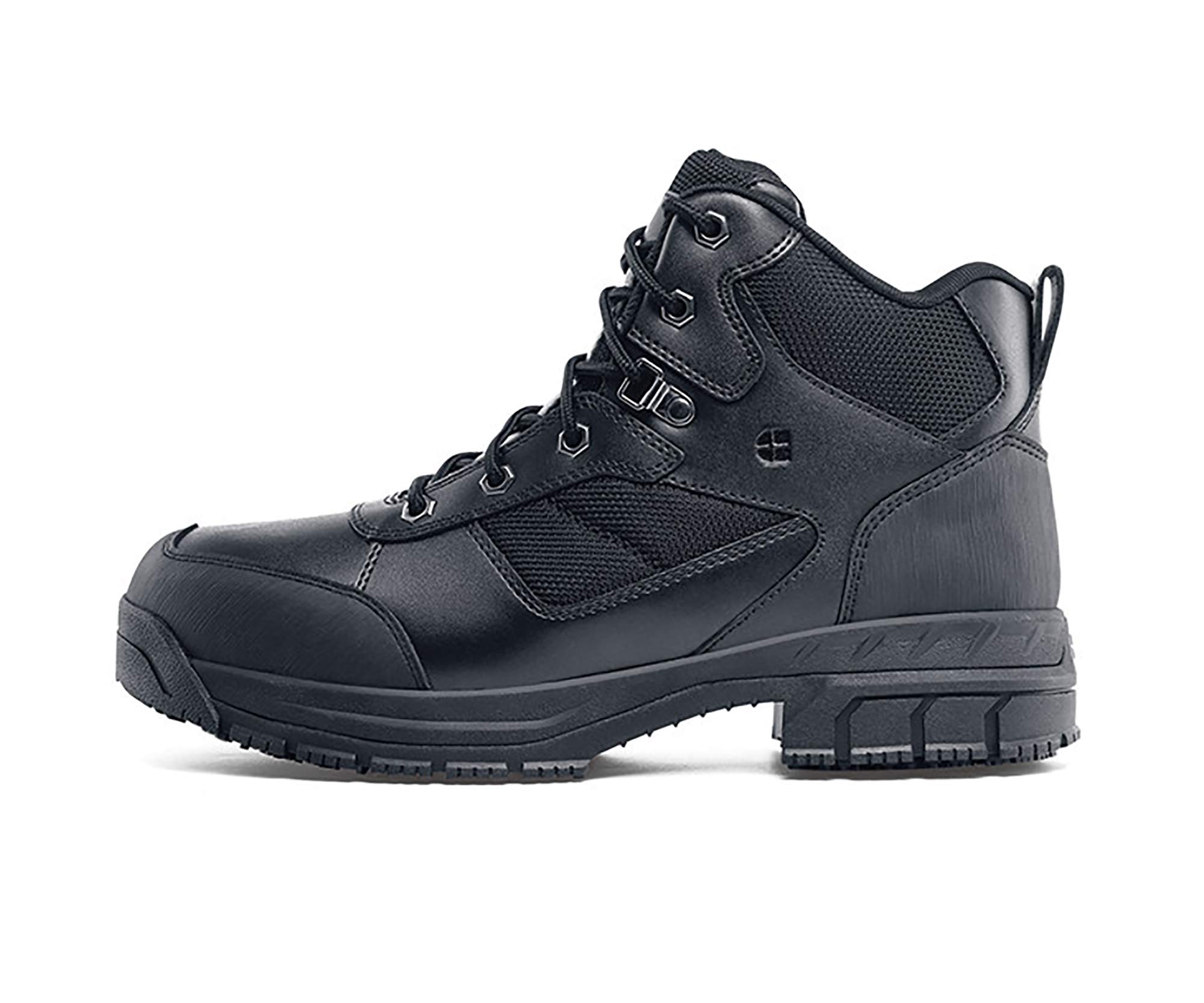 Shoes for Crews Voyager II, Men's, Women's, Unisex Steel Toe (ST) Work Boots, Slip Resistant, Water Resistant, Black