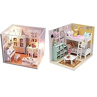Kisoy Romantic and Cute Dollhouse Miniature DIY House Kit Creative Room Perfect DIY Gift for Friends, Lovers and Families (Cheryl’s Room+Blossom of Summer Day)