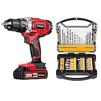 AVID POWER Cordless 20V Electric Drill Set with 1/2-Inch Metal Keyless Chuck Bundle with 41 PCS Drill Bit Set