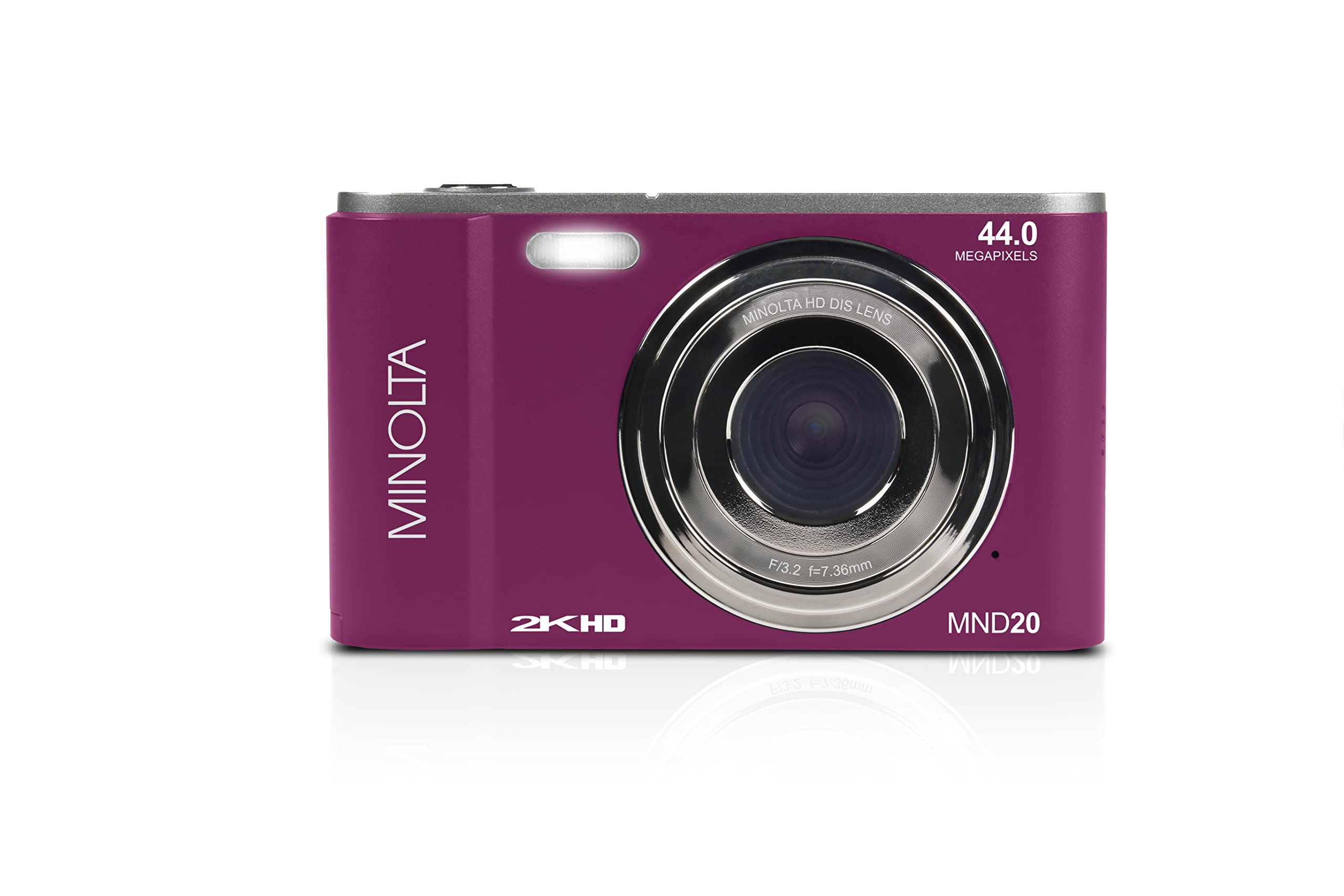 Minolta MND20 44 MP / 2.7K Ultra HD Digital Camera (Magenta)