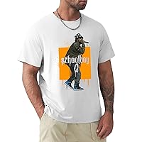 Shirt Men's Short Sleeve T-Shirt Summer Round Neck Cotton Graphic Tops Tee