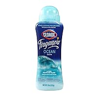 Clorox Fraganzia In-Wash Scent Booster Crystals in Ocean Scent, 18 Oz | Laundry Scent Booster Crystals | Fresh Ocean Breeze Laundry Fragrance 18 Ounce Crystals