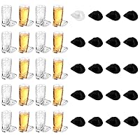 Sumind 40 Pieces Cowboy Cowgirl Party Decorations Supplies Included 20 Plastic Mini Western Cowboy Hats and 20 Pcs 1 oz Miniature Cowboy Boot Shot Glasses