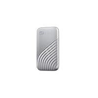 WD 2TB My Passport SSD Portable External Solid State Drive, Silver, Sturdy and Blazing Fast, Password Protection with Hardware Encryption - WDBAGF0020BSL-WESN